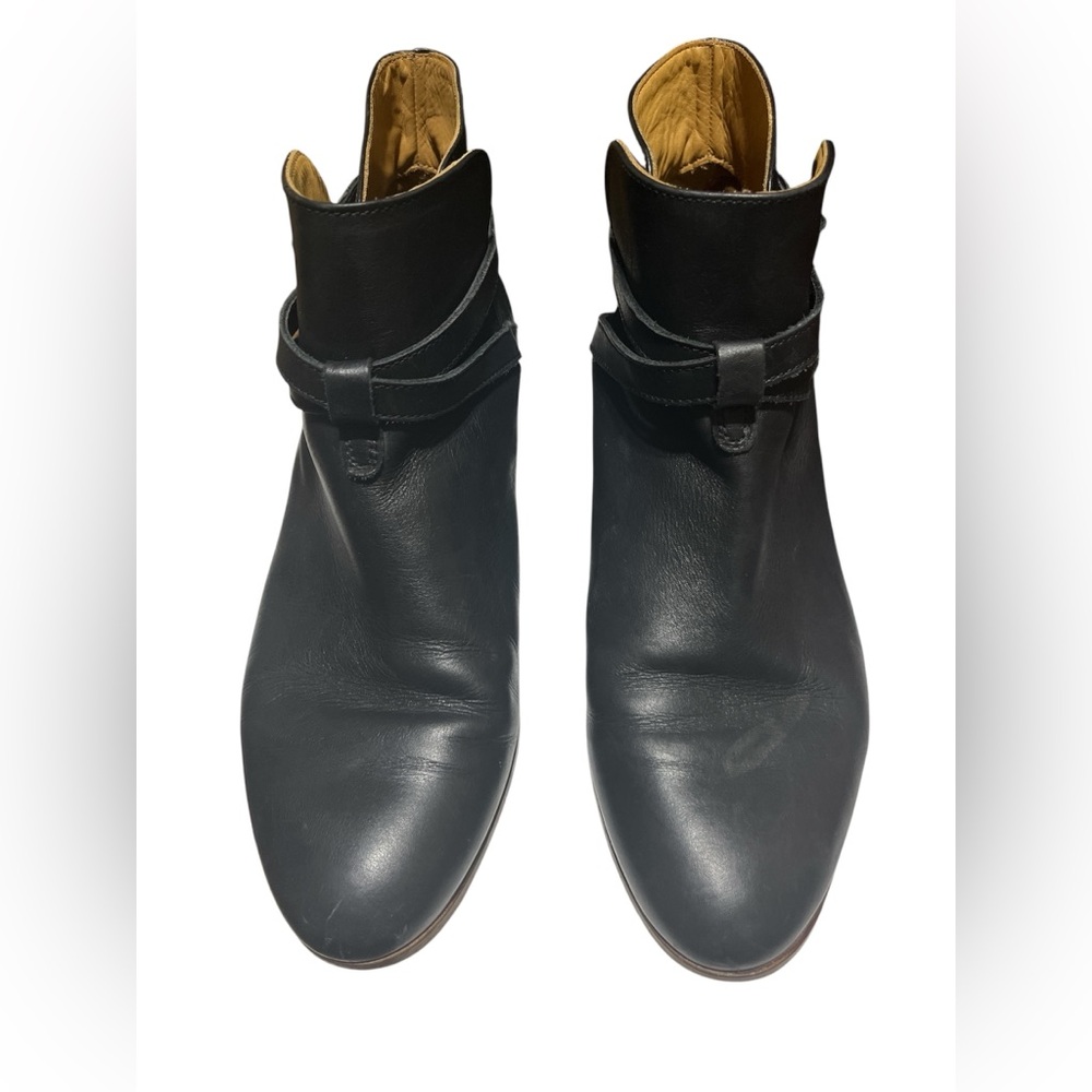 Sezane Black Ankle Boots with Strap Detail